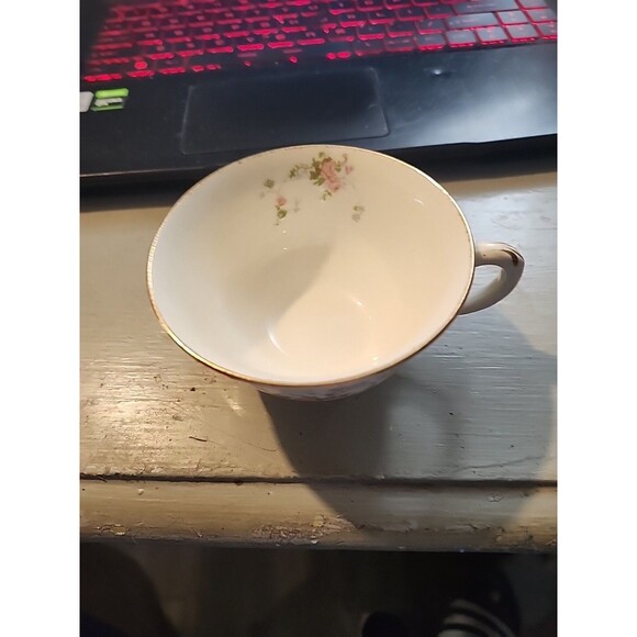 Vintage Pope-Gosser China Tea Cup – Floral Gold Trim – Elegant Collectible - Picture 10 of 10